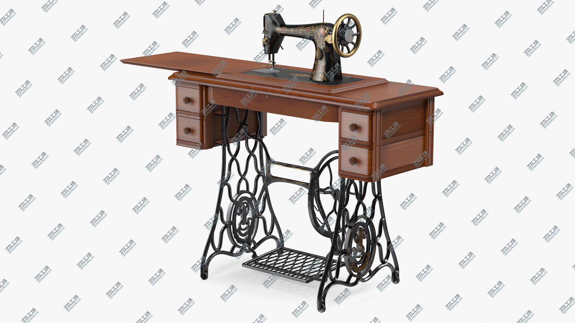 images/goods_img/2021040235/Antique Sewing Machine 3D/1.jpg